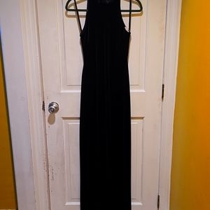 Brand new Saks 5th Avenue collection black velvet evening gown!!